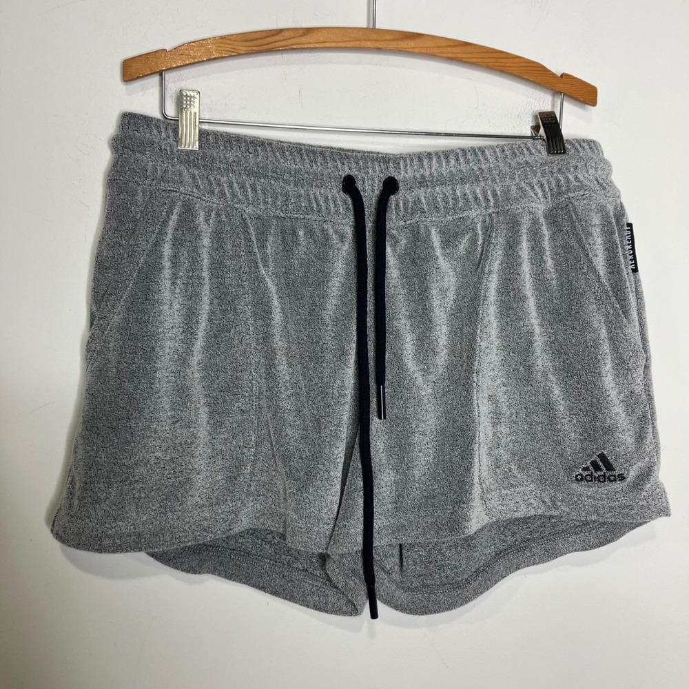 Adidas aeroready Terry shorts gray women's size XL athleisure‎ casual trendy